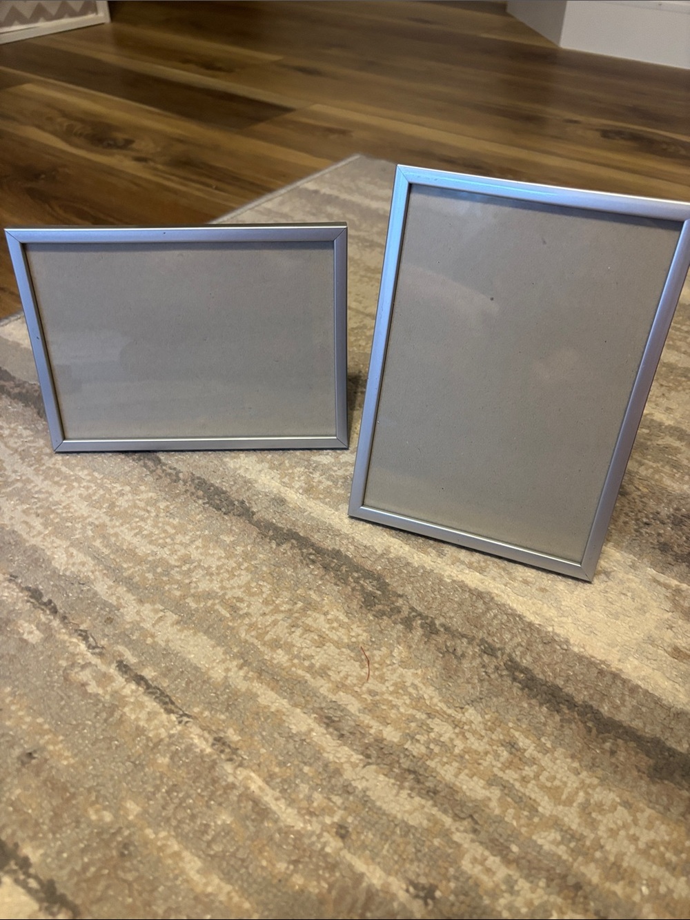Silver Metal Photo Frames (2) 5x7 or 7x5 - Classic Home Accent